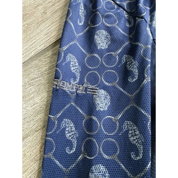 Romfh Ladies Chill Factor Long Sleeve 1/4 Zip Blue Shirt Large Seahorse Shells - Picture 4 of 7